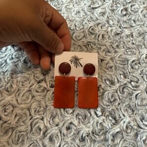 Noonday Collection Earrings Made‎ in Ecuador Brown Orange New